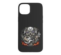 Hard Heavy Rock Cairnterrier Chien Rockstar Guitare Musique Rock Coque pour iPhone 15 Plus