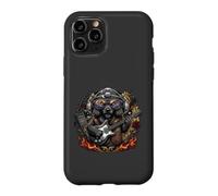 Hard Heavy Rock Caniche Chien Rockstar Guitare Musique Rock Coque pour iPhone 11 Pro
