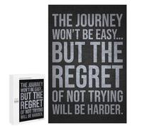 Hard Journey Vs Regret - Success Motivational : Activité sans Écran, 1000 PCS Puzzle À Exposer; pour Partager Un Moment Autour De La Table