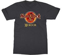 Hard Mordor Cafe Rock T-Shirt Homme T-Shirt Homme Noir, gris foncé, L