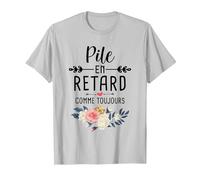 Hard Morning Always Late Humor Stack Late T-Shirt, Homme, Argent, XL