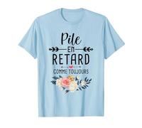 Hard Morning Always Late Humor Stack Late T-Shirt, Homme, Bleu Céleste, 3XL