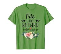 Hard Morning Always Late Humor Stack Late T-Shirt, Homme, Herbe, XXL