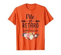 Hard Morning Always Late Humor Stack Late T-Shirt, Homme, Orange, XXL