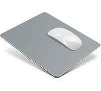 Hard Mouse Pad,Mac Mouse Pad,Double Sided Smooth and Ultra Thin Design,Metal Aluminium Mouse Pad Waterproof,Quick and Accurate Control for Gaming,Office (Medium,Grey,24 x 20 cm)