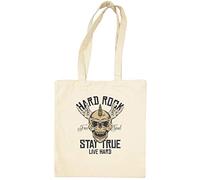 Hard Rock Stay True Live Hard Skull Sac fourre-Tout Blanc cassé