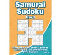 Hard Samurai Sudoku Puzzles: Difficult Sudoku Puzzle Book with 210 Hard Samurai Style Puzzles for Adults