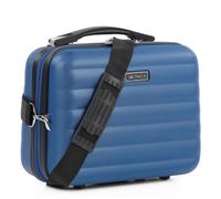 Hard Shell Beauty Case ABS Résistant Et Léger Matériau Jeune Et Grand Zip Fermeture Bande 71235 Bleu