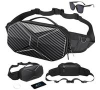 Hard Shell Fanny Pack for Men Women,Versatile Waterproof Sling Shoulder Bags,Casual Fashion Tactical Style Waist Bag