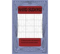 HARD SUDOKU COLORING BOOK: 12 extra difficult sudoku puzzles with answeres in the back. Each page has a beautiful boarder that is colorable!