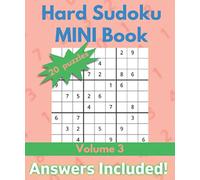 Hard Sudoku Mini Book: 20 Sudoku Games with Answers | Gift for Adults or Kids | Volume 3