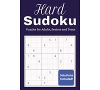Hard Sudoku Puzzle Book: Hard difficulty level for brain stimulation and relaxation... puzzles for adults 6 x 9 inches... great for road trips, gifts, and free time