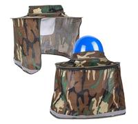 Hard Sun Shade | 2 pièces large bord Hard Neck Shade | Avec bande réfléchissante, protection UV Headdear Face Scarf pour vacances d'été à la plage