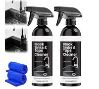 Hard Water Stain Remover for Black Sink Tap,2026 Stainless Steel Sink &Cookware Cleaner and Polish,Nettoyant Éviers Granit,Kitchen & Bath Cleaners,Faucet Cleaner & Polisher for Stains (2PC)