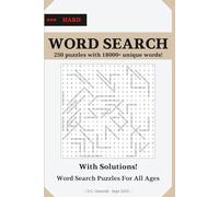Hard Word Search Puzzle Book: 250 puzzles | 18000+ unique words | 22x22 grids | a real brain teaser | pocket-sized, 6x9 inches