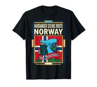 Hardanger - Drapeau de la Norvège - Fjord - Vintage - Voyage Art T-Shirt