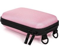 Hardcase PURE PINK S Housse Sacoche pour appareil photo compact - bandoulière et boucle de ceinture - en Pink Rose - CyberShot DSC WX350 W810 W830 - Pixpro FZ43 FZ51 FZ55 - Realishot DC5200