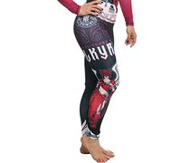 Hardcore Training Pantalon Compression Femme BJJ MMA No Gi Grappling Lutte | Pantalon de compression jiu jitsu, grappling, lutte, coupe ajustée, coutures plates et taille élastique à cordon
