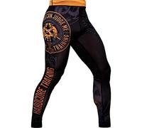 Hardcore Training Pantalon Compression Homme BJJ MMA No Gi Grappling Lutte | Pantalon de compression jiu jitsu, grappling, lutte, coupe ajustée, coutures plates et taille élastique à cordon