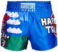 Hardcore Training Short Muay Thai Homme Kickboxing Boxe MMA Entraînement | Short de Muay Thai, kickboxing, boxe et MMA, coupe ample, fentes latérales et large taille élastique avec cordon de serrage