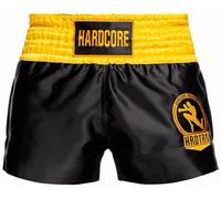 Hardcore Training Short Muay Thai Homme Kickboxing Boxe MMA Entraînement | Short de Muay Thai, kickboxing, boxe et MMA, coupe ample, fentes latérales et large taille élastique avec cordon de serrage