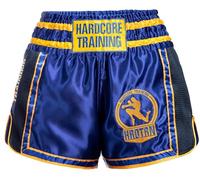 Hardcore Training Short Muay Thai Homme Kickboxing Boxe MMA Entraînement | Short de Muay Thai, kickboxing, boxe et MMA, coupe ample, fentes latérales et large taille élastique avec cordon de serrage