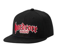 Hardcore United Casquette avec Logo 3D Baseball, Noir/Rouge/Blanc, Taille Unique Mixte