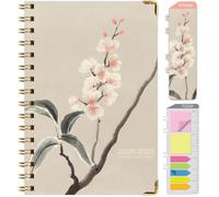 Hardcover Agenda académique 2025-2026 : juin 2025 à juillet 2026 14 x 20,3 cm Agenda journalier hebdomadaire mensuel annuel marque-page, dossier de poche et notes autocollantes (orchidée)