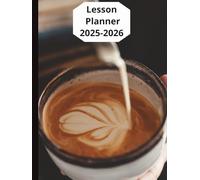 Hardcover Teacher Lesson Planner Undated 8.25 x 11 with Coffee Cup. 162 pages