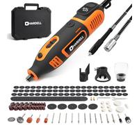 HARDELL 200W Outil Rotatif Multifonction, Vitesse Variable avec Arbre Flexible, 155 Accessoires, Affichage Numérique 8000-40000 tr/min - Parfait pour Poncer, Couper, Polir, Percer, Scultper et DIY