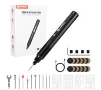 HARDELL Mini kit d'outils rotatifs sans fil avec 35 accessoires, moteur sans balais, 38 000 tr/min, affichage numérique à 6 vitesses, pour polissage, meulage, gravure, perçage, imprimante 3D