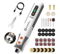 HARDELL Outil Rotatif Multifonction Sans Fil,8V Perceuse Sans Fil Avec 42 Accessoires, 5 Vitesses Variables (28000 RPM) pour Ponçage, Polissage, Gravure, Meulage, Perçage, DIY
