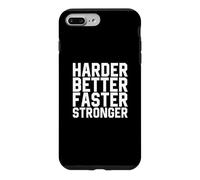 Harder Better Faster Stronger Motivation Inspiration Gym Coque pour iPhone 7 Plus/8 Plus