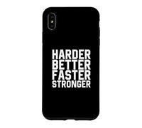 Harder Better Faster Stronger Motivation Inspiration Gym Coque pour iPhone XS Max