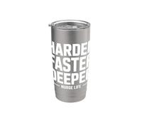 Harder Faster Deeper Life RCR, humour de RCR Gobelet isotherme en acier inoxydable double paroi