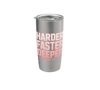 Harder Faster Deeper Life RCR, humour de RCR Gobelet isotherme en acier inoxydable double paroi