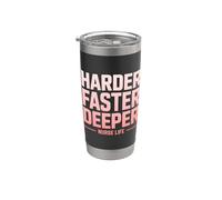 Harder Faster Deeper Life RCR, humour de RCR Gobelet isotherme en acier inoxydable double paroi