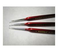 HARDER STEENBECK Lot de 3 pinceaux en martre Rouge pour détails Taille 3/0