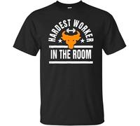 Hardest Worker in The Room T-Shirt Vintage Gift for Men Funny Black Tee Blacks Manches Courtes(3X-Large)