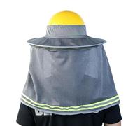 Hardhat Sun Shade Set - Full Brim UV Protection Breathable Cover System, Construction Helmet Sun Guard Kit, 39.37x13.78 inch Size Unit, Road Work Landscaping Roofing Use, Outdoor Labor Cooling Safety