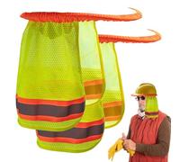 Hardhut Pare-soleil - Filet de protection UV, collier de sécurité respirant | Construction légère et élastique du soleil, rafraîchissante pour les travailleurs du bâtiment en plein air