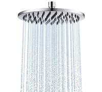 HardiValue Pommeau de douche, douche à effet pluie, en acier inoxydable, buses anti-calcaire, chromé, 20 cm