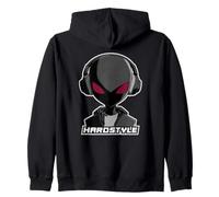 Hardstyle Alien - Musique futuriste Design avec écouteurs Sweat à Capuche