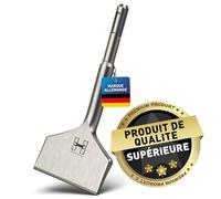 HARDTWERK Burin de carrelage Turbo SDS Plus - 165 x 75 mm - Burin plat large pour enlever le carrelage et la colle de carrelage - Pour perforateur - Burin large