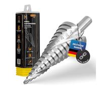 Hardtwerk Foret étagé | Foret conique Ø 4-32 mm | En HSS de qualité supérieure | Tige triangulaire universelle | Foret à éplucher idéal pour le métal, le bois, le plastique | Foret conique 15 niveaux