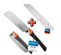 HARDTWERK Zen Scie japonaise pliante + lame de scie de rechange (Kataba) 240 mm en acier au carbone SK4 pour bricolage et commerce - Scie japonaise avec lame de scie de rechange pour scies fines, bois