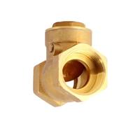 hardware 1/2" 3/4" 1" 1-1/4" 1-1/2" 2" BSP Female Thread Brass Swing Check Valve One Way Non-return For Water Home Garden Pipe joint(1l2 BSP L-45mm 125g) Plumbing Fittings