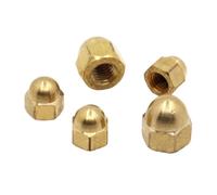 hardware nuts,acorn nut, 1/2/5pcs M3 M4 M5 M6 M8 M10 M12 Brass Cap Hex Nuts Decorative Dome Head Cover Semicircle Acorn Nut (Size : M3 5pcs)(M12 1pc)