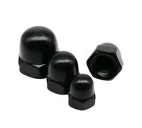 hardware nuts，acorn nut， 1/5/10pcs M3 M4 M5 M6 M8 M10 M12 Black 304 A2-70 Stainless Steel Hex Acorn Nut Cap Decorative Cover Dome Nut (Size : 10pcs M4)(10pcs M4)