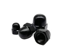 hardware nuts,acorn nut, 1/5/10pcs M3 M4 M5 M6 M8 M10 M12 Black 304 Stainless Steel Hexagon Acorn Cap Nut Decorative Cover Semi Dome Nut (Size : 1pc M12)(5pcs M8)